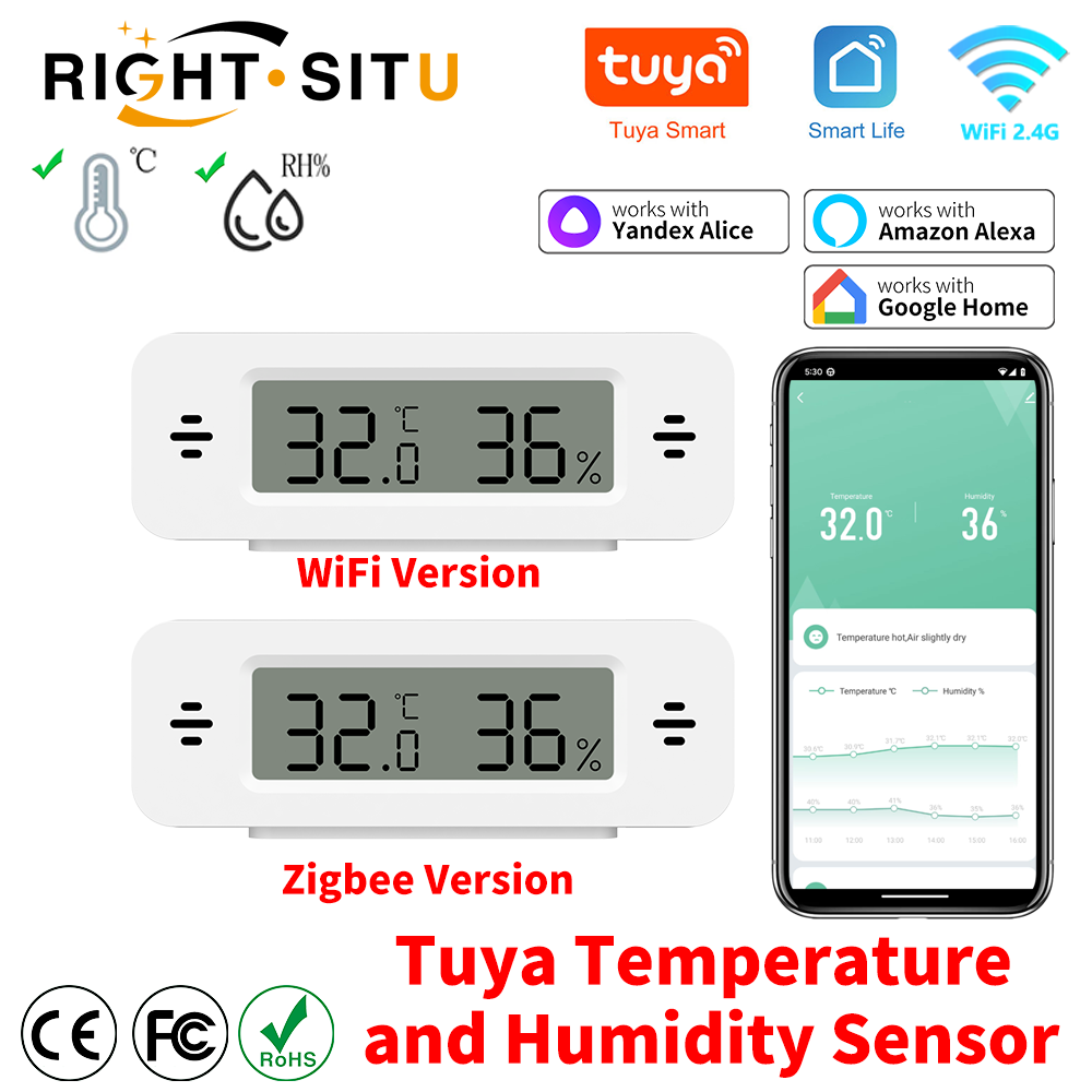 Home Automation Ideas - Tuya WiFi Zigbee Mini Temperature Humidity