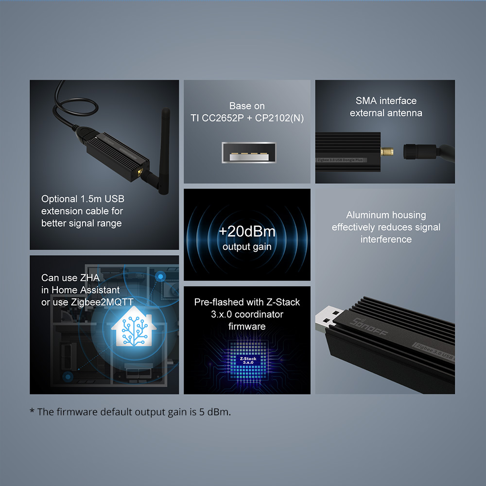 1/5 Chiếc SONOFF ZB Dongle-P Z - đánh giá và giá Matter Hub Thread